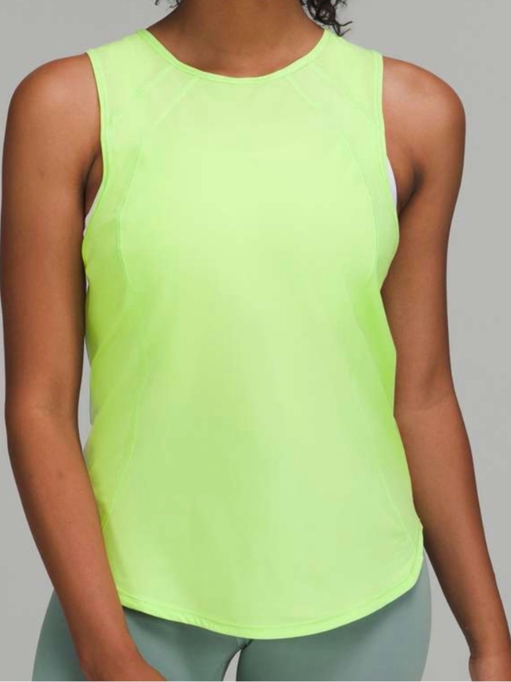 Lululemon Sculpt Neon Lime Athletic Tank Top - Women size S